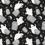 Black Glow Tossed Ghosts