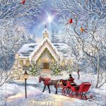 Winter Church Scene Panel