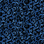 Scrolling blue splendor on black