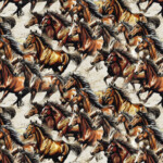 Running brown horses