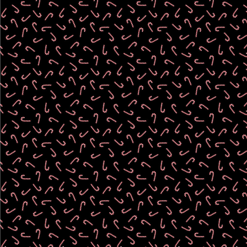 53994M-2 black.silver candy canes Metallic Candy Canes black
