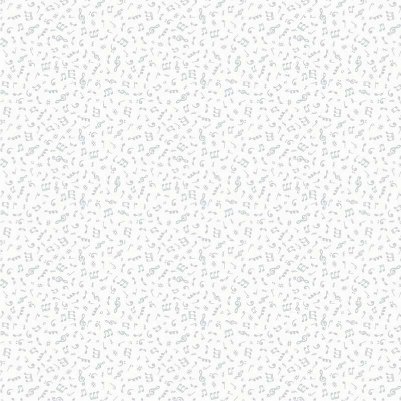 53995M-3 white.silver music notes Silver Music Notes