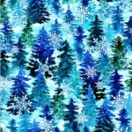 Pine Forest in blues