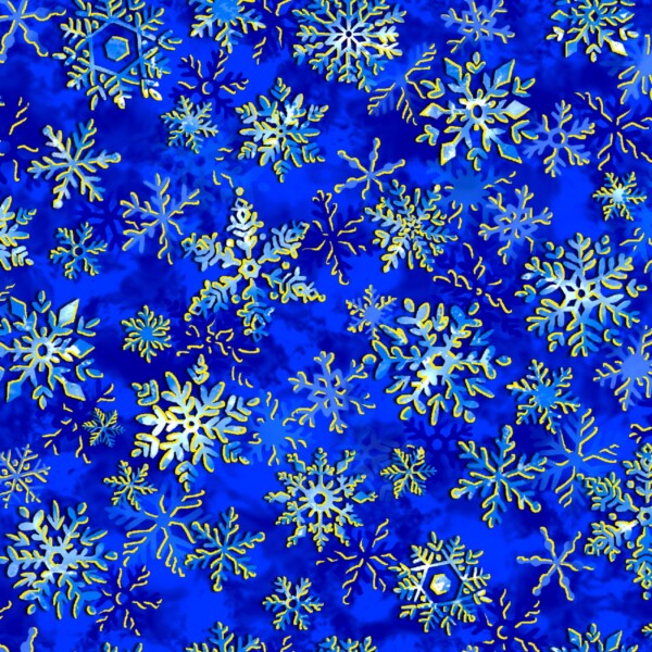 Snowflakes on blue