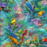 Parrots On Aqua