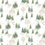 Trees and Cardinals on snow