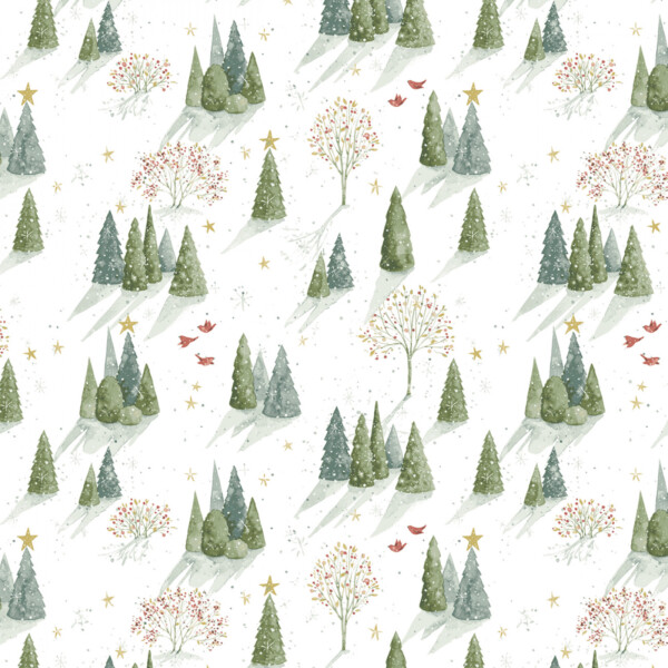 Trees and Cardinals on snow
