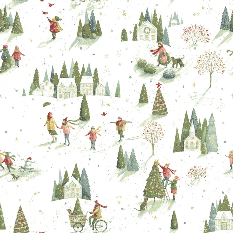 C14942R-SNOW winter scene Winter Scenes on snow