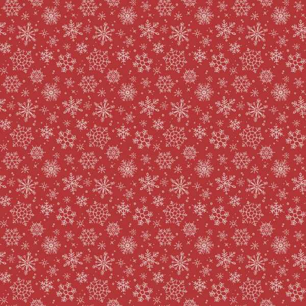 Snowflakes on barn red