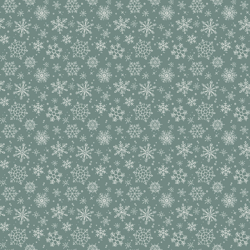 C14944R-WINTER snowflakes Snowflakes on winter blue