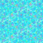 Colorful Mini Medallions on Aqua