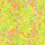 Colorful Swirly Vines on yellow