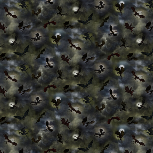 Small Dragons on Night Sky