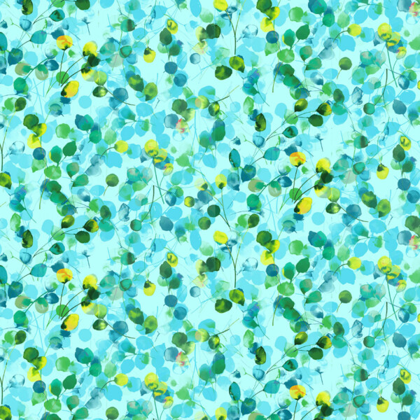 Water Lily Leaves on blue