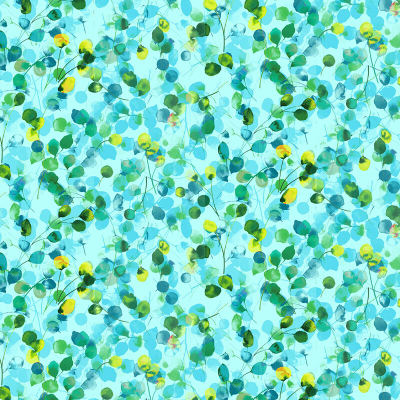 CX11698-BLUE water lilies Water Lily Leaves on blue