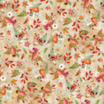 Mushroom s and flowers on cream