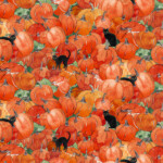 Orange Pumpkins and black cats